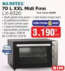 KUMTEL 70 L XXL MİDİ FIRIN LX-9320